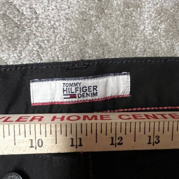 Tommy Hilfiger Slim Fit Straight Leg Jeans Mens Sz 40X32 Black Stretch Denim - Picture 11 of 13
